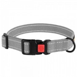 Collar for Dogs Bronzedog Cotton Reflective Tarpaulin Gray Collar for Dogs Bronzedog Cotton Reflective Tarpaulin Gray