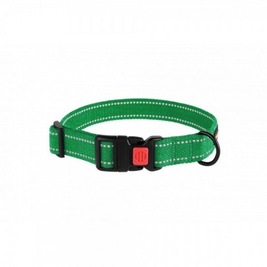 Collar for Dogs Bronzedog Cotton Reflective Tarpaulin Emerald