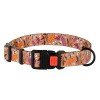 Collar for dogs BronzeDog Urban Flowers Nylon Plastic Buckle Beige