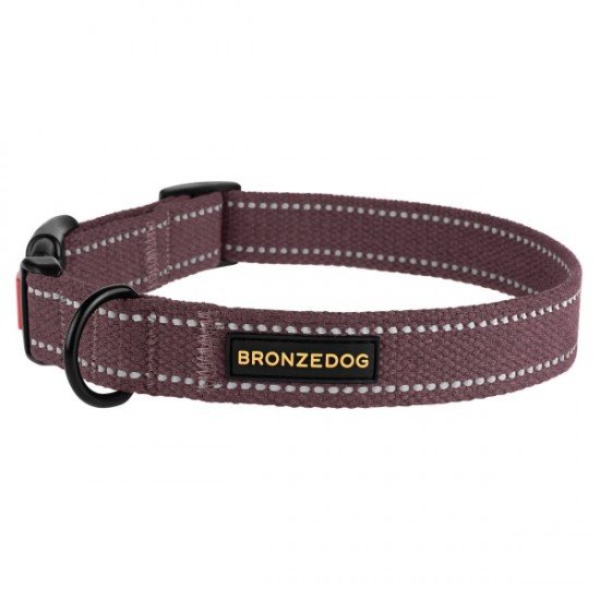 Collar for Dogs Bronzedog Cotton Reflective Tarpaulin Cherry