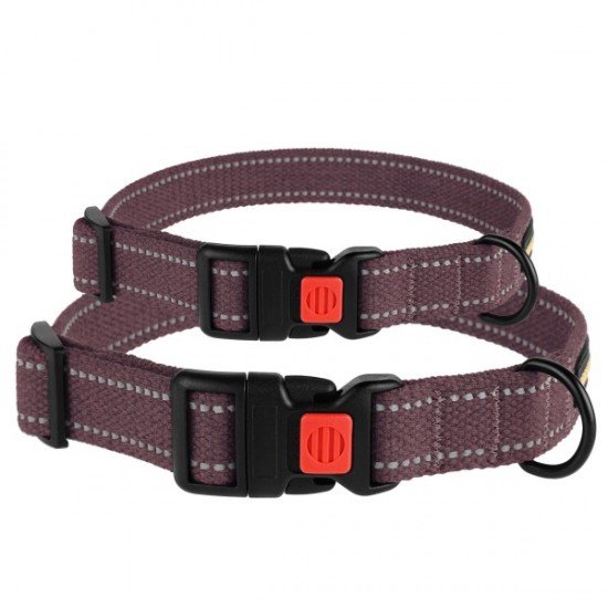 Collar for Dogs Bronzedog Cotton Reflective Tarpaulin Cherry