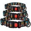 Collar for dogs BronzeDog Urban Masks Nylon Plastic Buckle Black