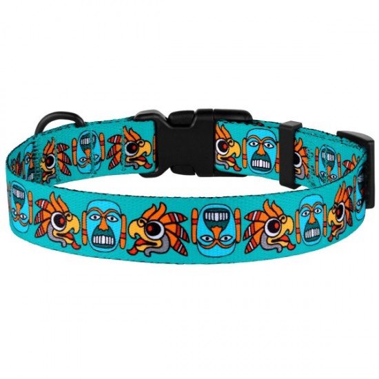 Collar for dogs BronzeDog Urban Masks Nylon Plastic Buckle Menthol