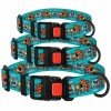 Collar for dogs BronzeDog Urban Masks Nylon Plastic Buckle Menthol