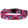 Collar for dogs BronzeDog Urban Masks Nylon Plastic Buckle Pink