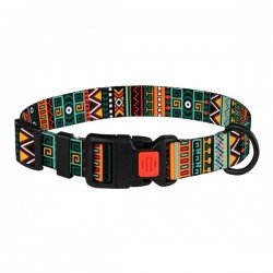 Collar for dogs BronzeDog Urban Ethnic Nylon Plastic Buckle Menthol Collar for dogs BronzeDog Urban Ethnic Nylon Plastic Buckle Menthol