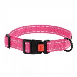 Collar for Dogs Bronzedog Cotton Reflective Tarpaulin Pink Collar for Dogs Bronzedog Cotton Reflective Tarpaulin Pink
