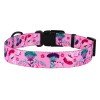 Collar for dogs BronzeDog Urban Flowers Nylon Plastic Buckle Pink