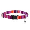 Collar for cat Bronzedog Urban West Nylon Plastic Buckle and Bell Violet