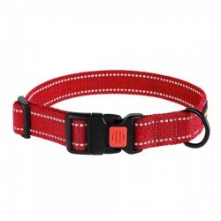 Collar for Dogs Bronzedog Cotton Reflective Tarpaulin Red Collar for Dogs Bronzedog Cotton Reflective Tarpaulin Red