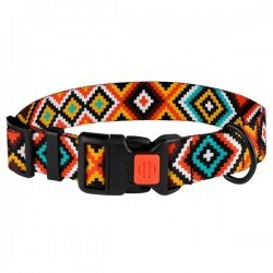 Collar for dogs BronzeDog Urban Hutsulsky nylon plastic buckle Orange