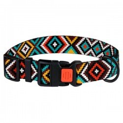 Collar for dogs BronzeDog Urban Hutsulsky nylon plastic buckle Menthol