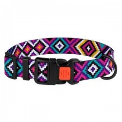 Collar for dogs BronzeDog Urban Hutsulsky Nylon Plastic Buckle Violet