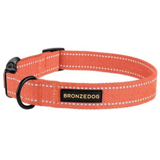 Collar for Dogs Bronzedog Cotton Reflective Tarpaulin Orange