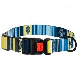 Collar for dogs BronzeDog Urban West nylon plastic buckle Dark Blue