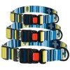 Collar for dogs BronzeDog Urban West nylon plastic buckle Dark Blue
