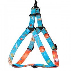 Breastplates for dogs BronzeDog Urban Cosmos Nylon Blue