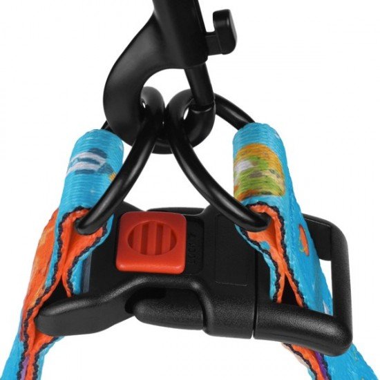 Breastplates for dogs BronzeDog Urban Cosmos Nylon Blue