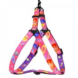 Breastplates for dogs BronzeDog Urban Cosmos Nylon Pink