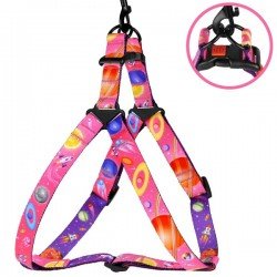 Breastplates for dogs BronzeDog Urban Cosmos Nylon Pink