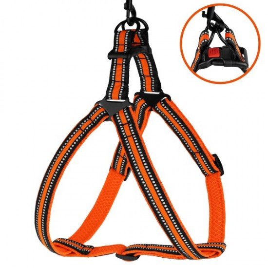 Breastplates for dogs BronzeDog Mesh Standard Orange