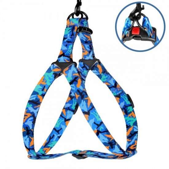 Breastplates for dogs BronzeDog Urban Camo Nylon Dark Blue