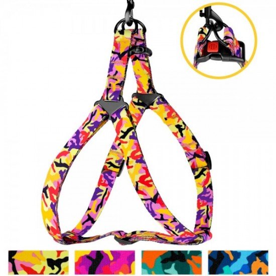 Breastplates for dogs BronzeDog Urban Camo Nylon Orange