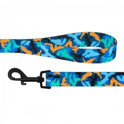 Leash for dogs BronzeDog Urban Camo Nylon Dark Blue