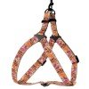 Breastplates for dogs BronzeDog Urban Flowers Nylon Beige