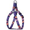 Breastplates for small breed dogs and cats BronzeDog Urban Flowers Dark Blue