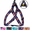 Breastplates for dogs BronzeDog Urban Flowers Nylon Dark Blue