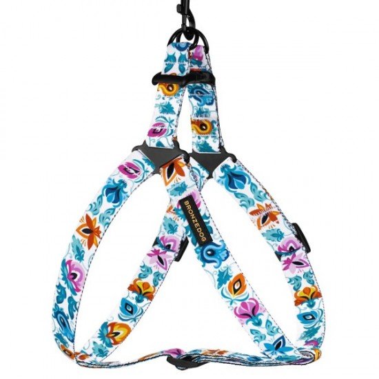 Breastplates for dogs BronzeDog Urban Folk Nylon White