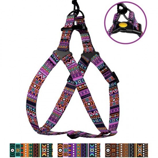 Breastplates for dogs BronzeDog Urban Ethnic Nylon Violet