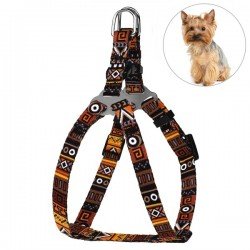 Breastplates for small breed dogs and cats BronzeDog Urban Ethnic Orange