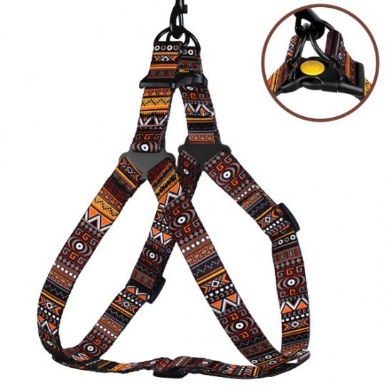 Breastplates for dogs BronzeDog Urban Ethnic Nylon Orange