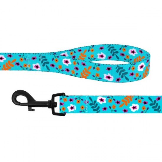 Leash for dogs BronzeDog Urban Flowers Nylon Menthol