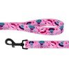 Leash for dogs BronzeDog Urban Flowers Nylon Pink