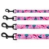 Leash for dogs BronzeDog Urban Flowers Nylon Pink