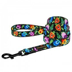 Leash for dogs BronzeDog Urban Folk Nylon Black