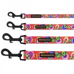 Leash for dogs BronzeDog Urban Folk Nylon Coral