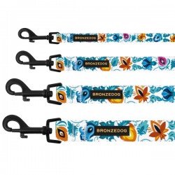 Leash for dogs BronzeDog Urban Folk Nylon White