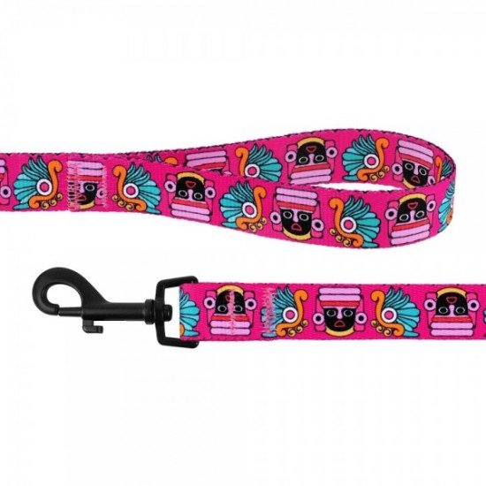 Leash for dogs BronzeDog Urban Masks Nylon Pink