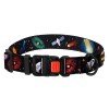 Collar for dogs BronzeDog Urban Cosmos Nylon Plastic Buckle Black