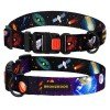 Collar for dogs BronzeDog Urban Cosmos Nylon Plastic Buckle Black