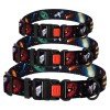 Collar for dogs BronzeDog Urban Cosmos Nylon Plastic Buckle Black