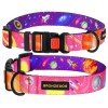 Collar for dogs BronzeDog Urban Cosmos Nylon Plastic Buckle Pink Collar for dogs BronzeDog Urban Cosmos Nylon Plastic Buckle Pink